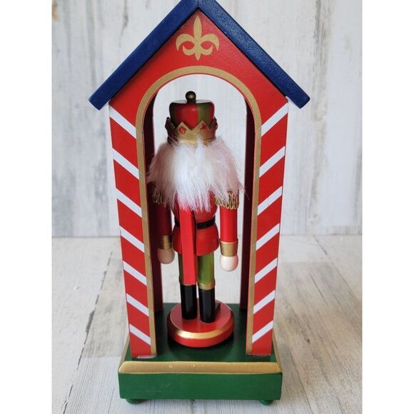 Wooden Nutcracker Prince King wind up musical xmas figure - Picture 4 of 12